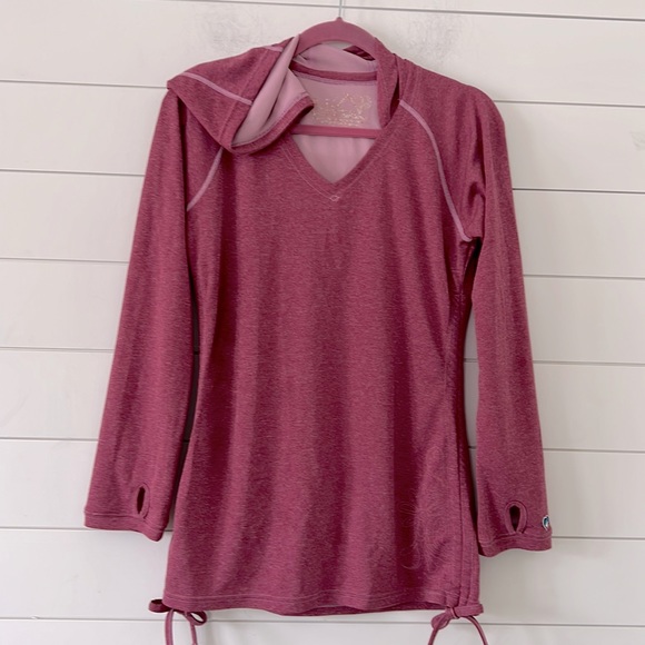 Kuhl Tops - KUHL Size M Coffeenna Hoodie Pink long sleeve lightweight cinch breathab…